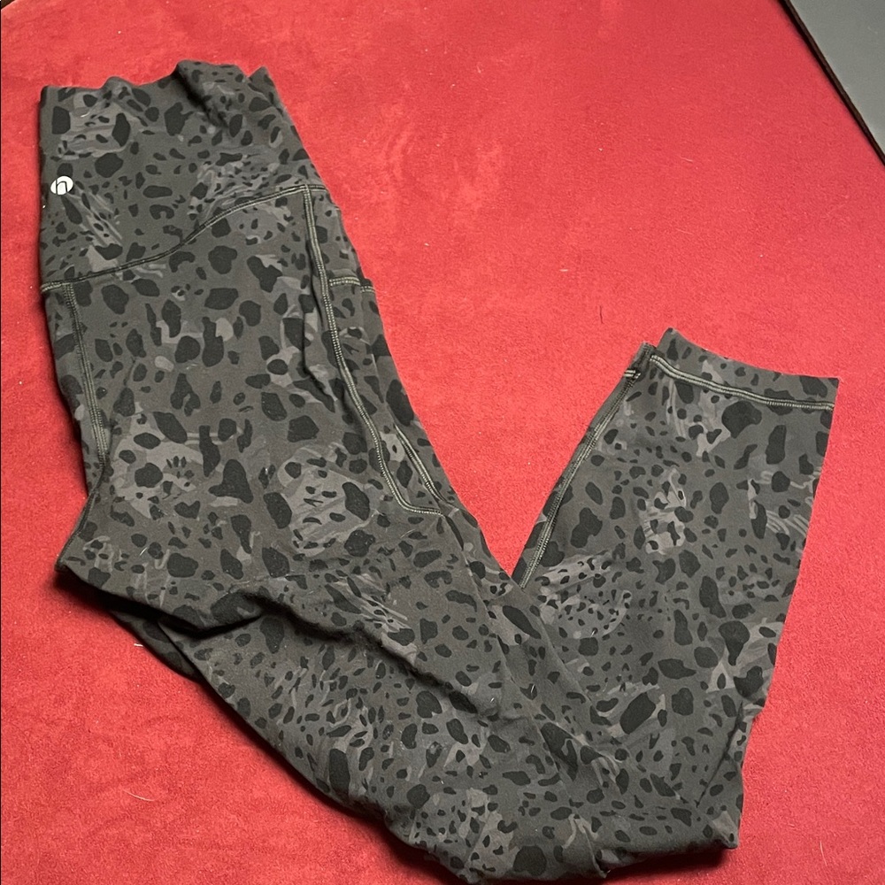 Black Leopard Print Leggings